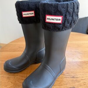 Hunter Black Boots with Liner